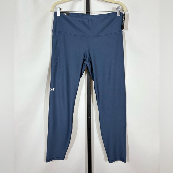 NWT Under Armour Tech Hi-Rise Ankle Legging Sz XL in Blue Gray - Picture 1 of 10